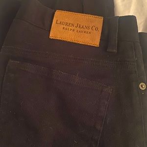 Ralph Lauren Black denim, straight-legged pants